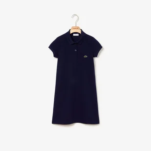 Lacoste Çocuk Lacivert Polo Yaka Elbise - Sukienki i spódniczki dla dziewczynek - miniaturka - grafika 1