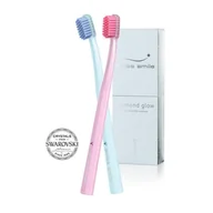 Szczoteczki do zębów - swiss smile swiss smile Diamond Glow zestaw Ultra miękka szczoteczka do zębów różowa 1 szt + Ultra miękka szczoteczka do zębów niebieska 1 szt unisex - miniaturka - grafika 1