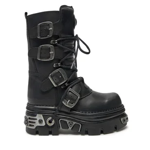 Glany NEW ROCK M-373-S4 Czarny - Glany damskie - miniaturka - grafika 1