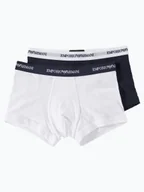 Majtki męskie - Emporio Armani Obcisłe bokserki pakowane po 2 szt. Mężczyźni Bawełna niebieski jednolity, S - miniaturka - grafika 1