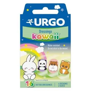 URGO Kawaii Tattoo Dressings Plastry dla dzieci, 16 sztuk - Apteczki i materiały opatrunkowe - miniaturka - grafika 1