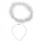Dodatki do strojów karnawałowych - GoDan Opaska party "Aureola anielska", biała T-11989-4 - miniaturka - grafika 1