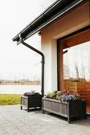 Donice - Doniczka Hampton ciemnoszara duża - miniaturka - grafika 1