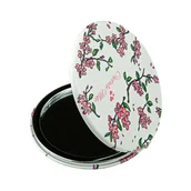 Lusterka do makijażu - Lusterko Otwierane Okrągłe Białe w Kwiaty Idealne Na Prezent Captain Mike - miniaturka - grafika 1