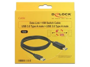 Delock Kabel USB USB 3.0 A - A +KM Switch1.5 m 83647 - Kable USB - miniaturka - grafika 2