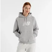 Bluzy damskie - Bluza damska New Balance Fleece Hoodie athletic grey - miniaturka - grafika 1