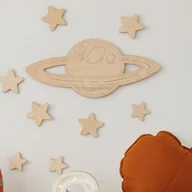 Wyposażenie pokoiku dziecięcego - Drewniana planeta na ścianę saturn - miniaturka - grafika 1