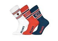 Kimona, stroje i obuwie - NFL Unisex Chicago Bears 3-pak Crew Socks skarpety sportowe (3 sztuki) - miniaturka - grafika 1