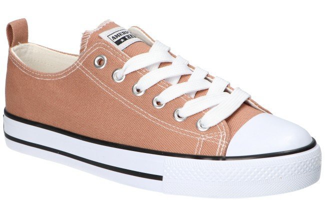AMERICAN CLUB LH122 ORYGINALNE TENISÓWK MODNE TRAMPKI DAMSKIE BEIGE 37
