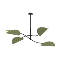 Lampy sufitowe - Czarno-zielona lampa sufitowa 1461/4 z serii LOTUS 4 BL GREEN - miniaturka - grafika 1