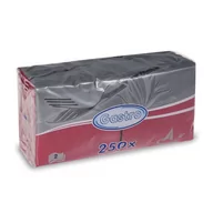 Dekoracje i nakrycia stołu na imprezę - Serwetki 2w gastronomiczne 33 x 33cm bordowe 250sz - miniaturka - grafika 1