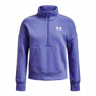 Damska bluza dresowa nierozpinana bez kaptura UNDER ARMOUR Rival Fleece HZ - niebieska - Bluzy sportowe damskie - miniaturka - grafika 1