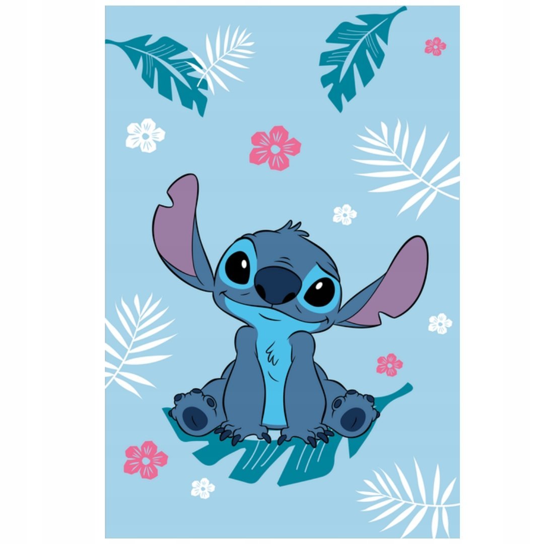 Koc polarowy dziecięcy Disney Lilo i Stitch 100x150 cm - miękki i ciepły