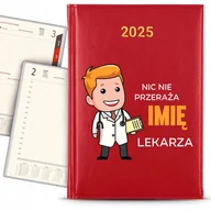 Kalendarze - KALENDARZ 2025 Rok Książkowy CZERWONY Planer dla Szefa Kuchni IMIĘ KREATOR - miniaturka - grafika 1