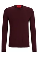 Swetry męskie - HUGO Sweter męski, Dark Red604, S - miniaturka - grafika 1