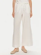 Spodnie damskie - Gina Tricot Spodnie materiałowe 22655 Biały Wide Leg - miniaturka - grafika 1