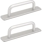 Zawiasy, okucia i inne akcesoria - Samoprzylepne elementy klamki do drzwi przesuwnych, uchwyt meblowy ze stopu aluminium 148 x 25 mm srebrny - miniaturka - grafika 1