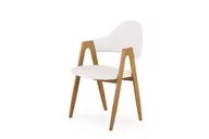 Krzesła - Halmar Stylowe krzesło do kuchni ekoskóra - biały - miniaturka - grafika 1
