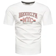 Koszulki męskie - Koszulka bawełniana męska t-shirt z printem biały Recea - miniaturka - grafika 1