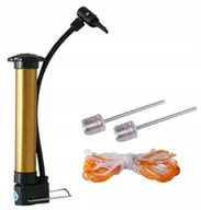 Piłka nożna - Przenośna mini pompka do roweru piłek dmuchanych zabawek 3 dysze siatka - miniaturka - grafika 1