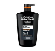 Żele pod prysznic dla mężczyzn - L'Oréal Paris Men Expert Pure Carbon 5w1 żel pod prysznic 1000 ml - miniaturka - grafika 1