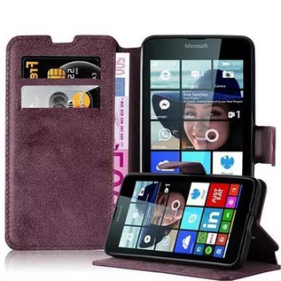 Portfele - Etui Do Nokia Lumia 640 Pokrowiec w CZERWONY MAT  Etui Ochronny Obudowa Case Cover Portfel Cadorabo - grafika 1