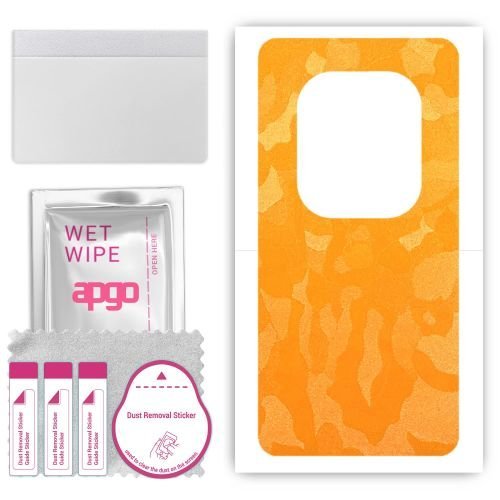 folia naklejka skórka strukturalna na TYŁ do Tecno Phantom X2 pro - Moro Camo Żółty - apgo SKINS