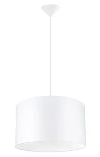 Biała lampa nad stół z cylindrycznym abażurem - A654 K8-G56 - Lampy sufitowe - miniaturka - grafika 1