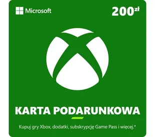 Karta podarunkowa Xbox 200 zł [kod aktywacyjny] Obecnie dostępne tylko w sklepach stacjonarnych RTV EURO AGD - Kody i doładowania cyfrowe - miniaturka - grafika 1