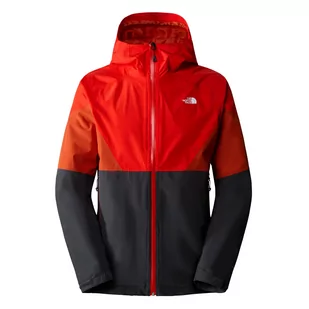 Męska kurtka przeciwdeszczowa The North Face Lightning asphalt grey/fiery red/rusted bronze - XXL - Kurtki męskie - miniaturka - grafika 1