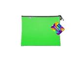 Długopisy - KOPERTA Z SUWAKIEM METALOWYM A5 26X20,5 CM ZIELONA TETIS - miniaturka - grafika 1