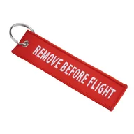 Breloki - Fostex - Brelok do kluczy Remove Before Flight - Czerwony - miniaturka - grafika 1