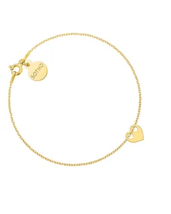 Złota bransoletka z serduszkiem - Bransoletki - miniaturka - grafika 1