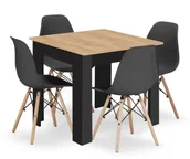 Stoły - Kwadratowy komplet stół z krzesłami D1-D07 - miniaturka - grafika 1