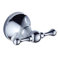 Wieszaki łazienkowe - Haczyk na ubrania, wieszak na ręczniki, ścienny, podwójny (chrom) - miniaturka - grafika 1