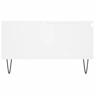 Stolik kawowy, biały, 90x60x35 cm, materiał drewnopochodny Lumarko! - Ławy i stoliki kawowe - miniaturka - grafika 8