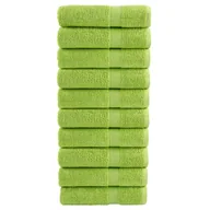 Ręczniki - vidaXL Ręczniki premium SOLUND, 10 szt., zielone, 50x100 cm, 600 g/cm² - miniaturka - grafika 1