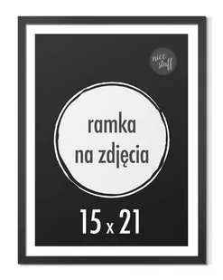 Ramka na zdjęcia 15x21 cm A5 Ramki 21x15 czarna stojąca z nóżką - Ramki na zdjęcia - miniaturka - grafika 1
