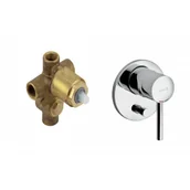 Baterie podtynkowe - KLUDI 387160576 + 38624N BOZZ Podtynkowa bateria wannowo-natryskowa + element podtynkowy CHROM - miniaturka - grafika 1