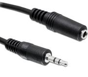 Kable komputerowe i do monitorów - Delock PRZEDŁUŻACZ AUDIO MINIJACK 3.5MM M/F 3 PIN 3M CZARNY 84002 - miniaturka - grafika 1