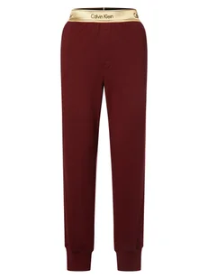 Calvin Klein Damskie spodnie od piżamy Kobiety czerwony jednolity, XS - Spodnie damskie - miniaturka - grafika 1
