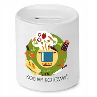 Skarbonki - SKARBONKA DLA KUCHARZA SZEF KUCHNI KOCHAM GOTOWAĆ z Nadrukiem ze Zdjęciem - miniaturka - grafika 1