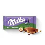 Czekolada - Milka Hazelnut Czekolada mleczna 90 g - miniaturka - grafika 1