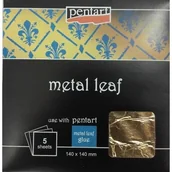 Decoupage - Pentart Folia Do Złoceń 5 Arkuszy Złoto - miniaturka - grafika 1