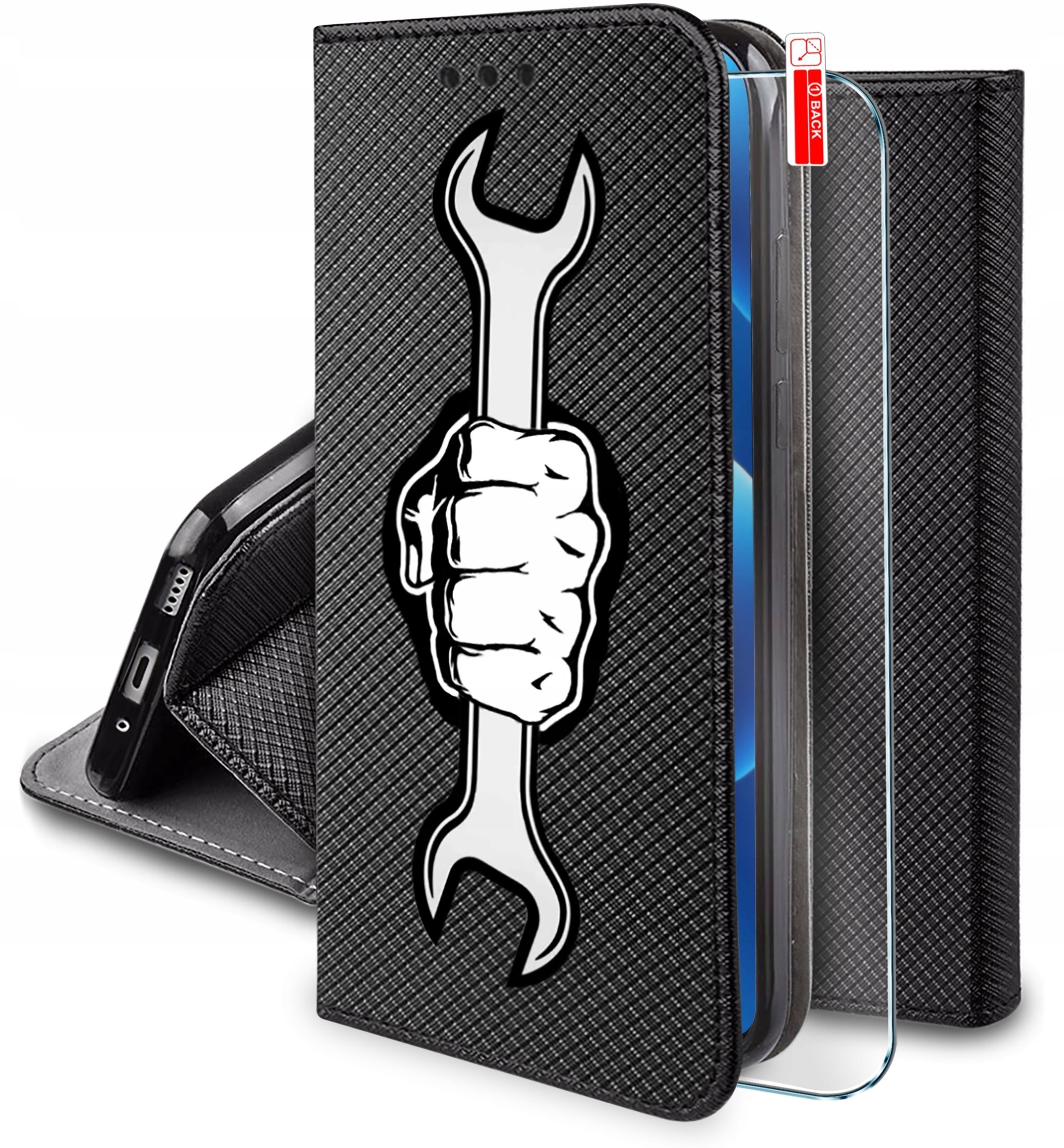 krainaGSM Etui Do Xiaomi 17 Pro Max Magnet Wzory Case Portfel + Szkło 9H