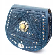 Torebki damskie - Torebka Damska Listonoszka Na Ramię Skóra Naturalna Z Maroko Tłoczone Wzory - miniaturka - grafika 1