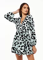 Sukienki - Liquorish Damska sukienka ślubna z niebieskim nadrukiem zwierzęcym, 14 - miniaturka - grafika 1