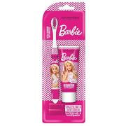 Szczoteczki do zębów dla dzieci - Naturaverde | Kids - Mattel Barbie - zestaw do czyszczenia doustnego dla dzieci, pasta do zębów truskawkowa i karmelowa 25 ml i szczoteczka do zębów z miękkim włosiem, pastą do zębów Barbie - miniaturka - grafika 1