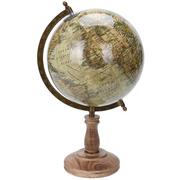 Globusy - Dekoracyjny globus świata beżowy 38 cm - miniaturka - grafika 1
