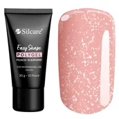 Żele do paznokci - SILCARE Easy Shape Polygel Akrylożel Do Paznokci Peach Diamond 30g - miniaturka - grafika 1